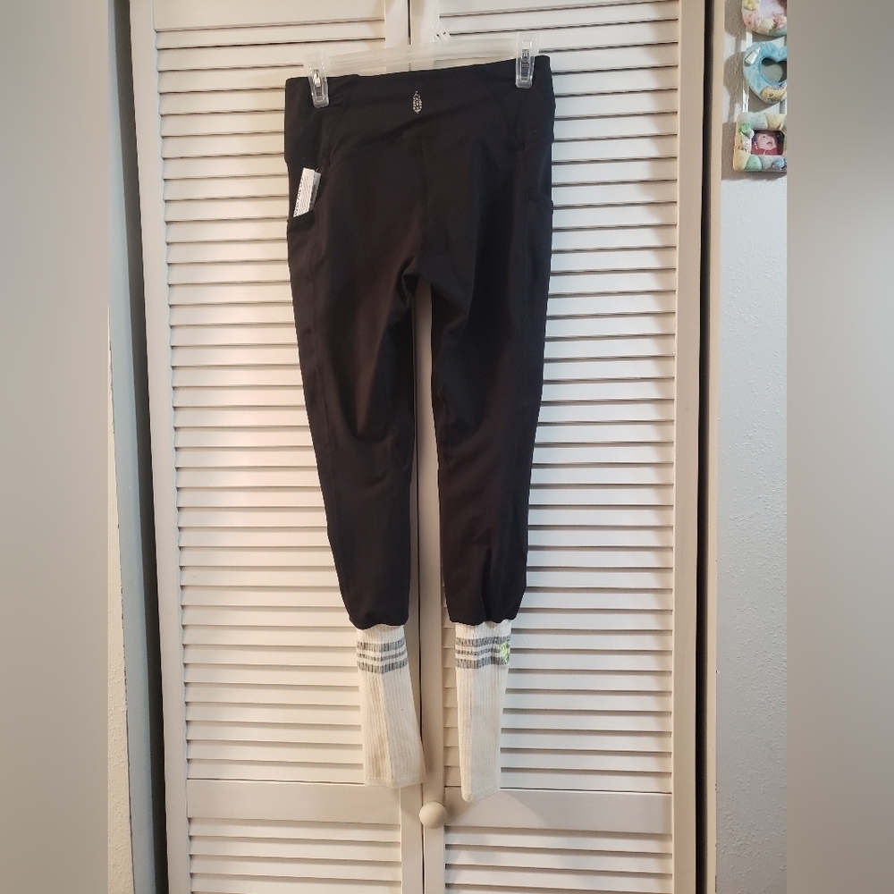 NWOT Free People Sock It To Me Leggings, Color black and white,Size S - Picture 10 of 16